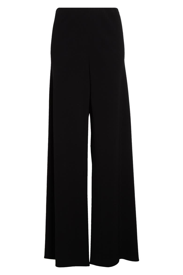 Colette High Waist Crepe Bias Pants, Alternate, color, BLACK