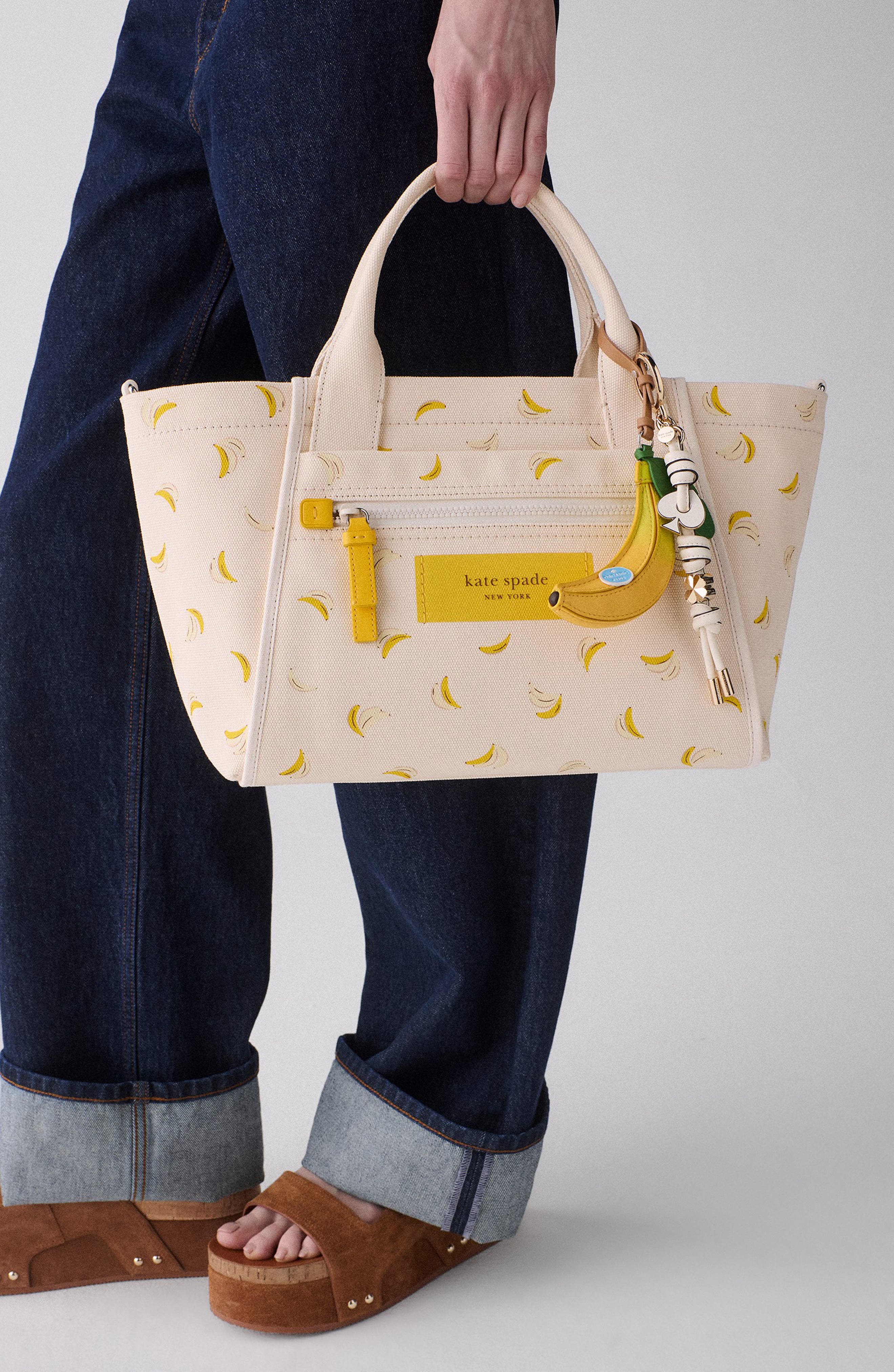 Kate Spade New York banana bag charm, Alternate, color, Yellow Multi