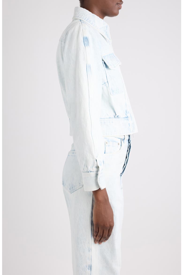 Extreme Bleach Heavyweight Denim Jacket, Alternate, color, PALE BLUE
