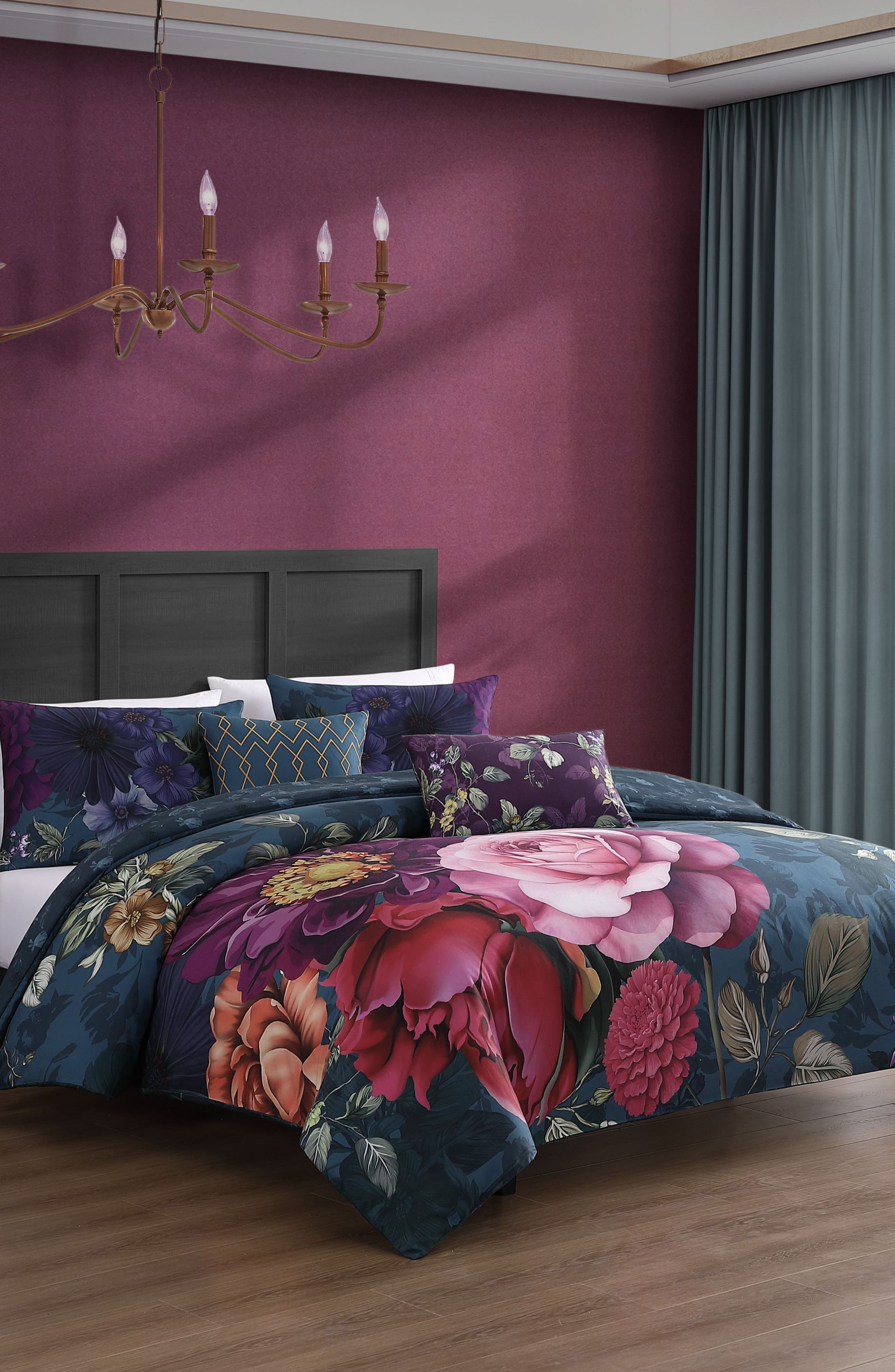Bebejan Vibrant Flora Reversible 5-Piece Comforter Set