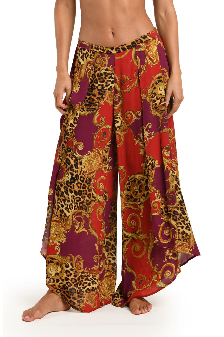 Wide Leg Cover-Up Pants, Main, color, ROUGE