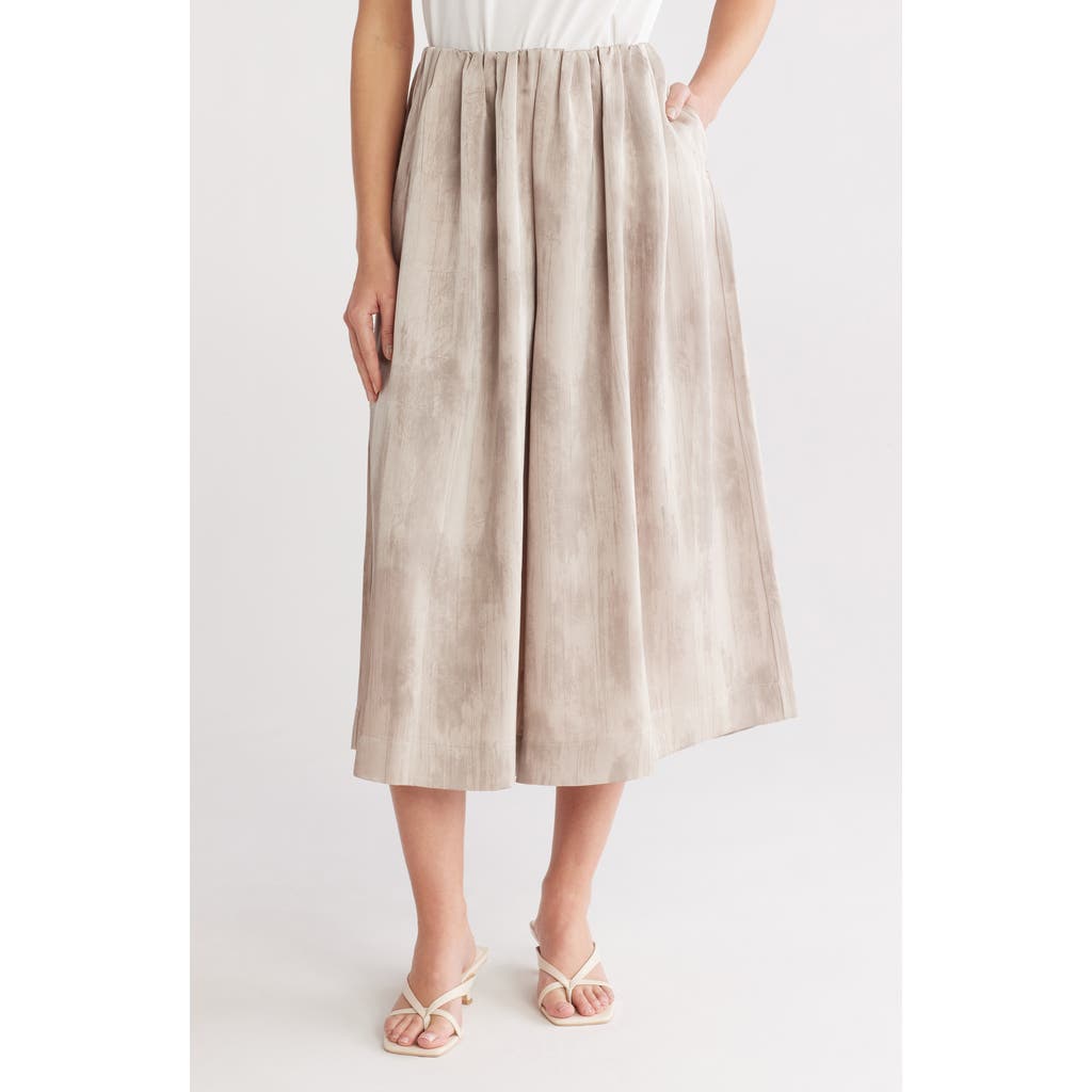 Patrizia Luca Wide Leg Crop Pants In Beige