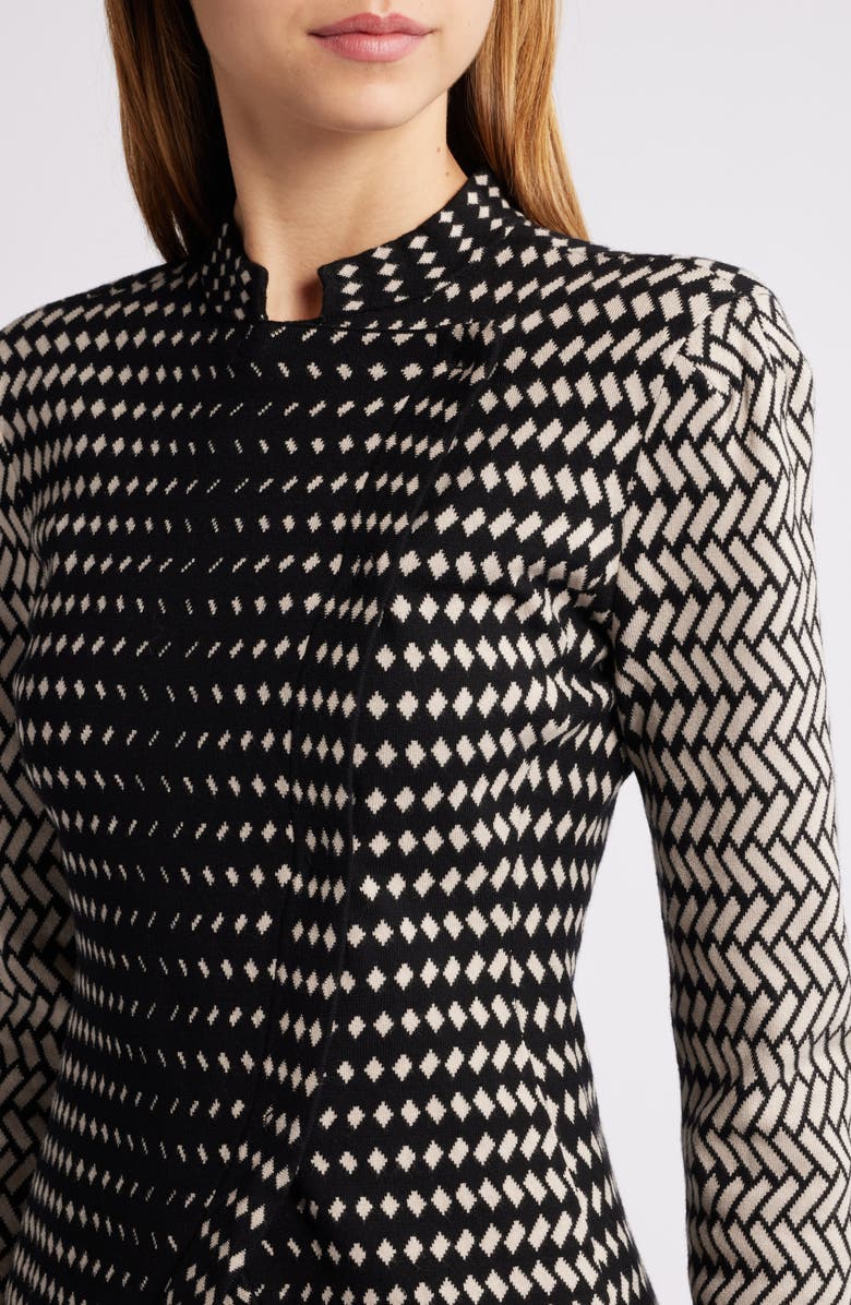 Emporio Armani Knit Blazer, Alternate, color, Black Multi