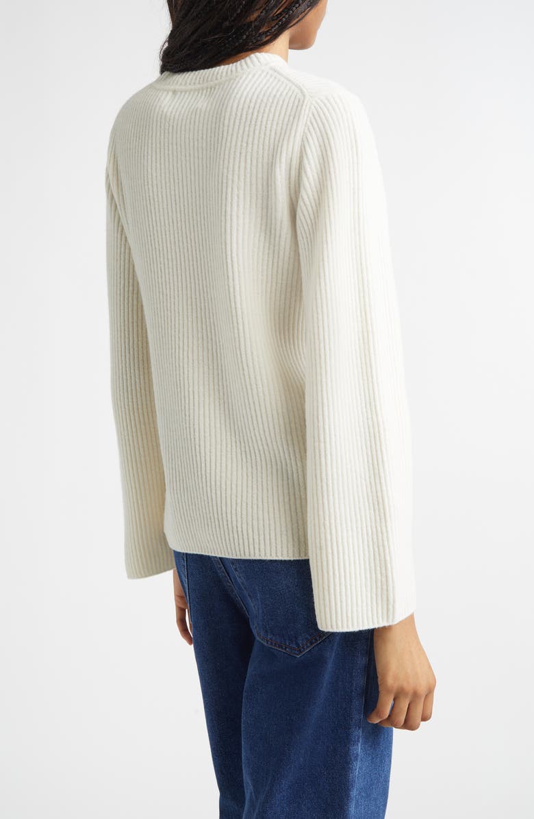 EENK Relaxed Wool Rib Sweater, Alternate, color, Ivory Wool