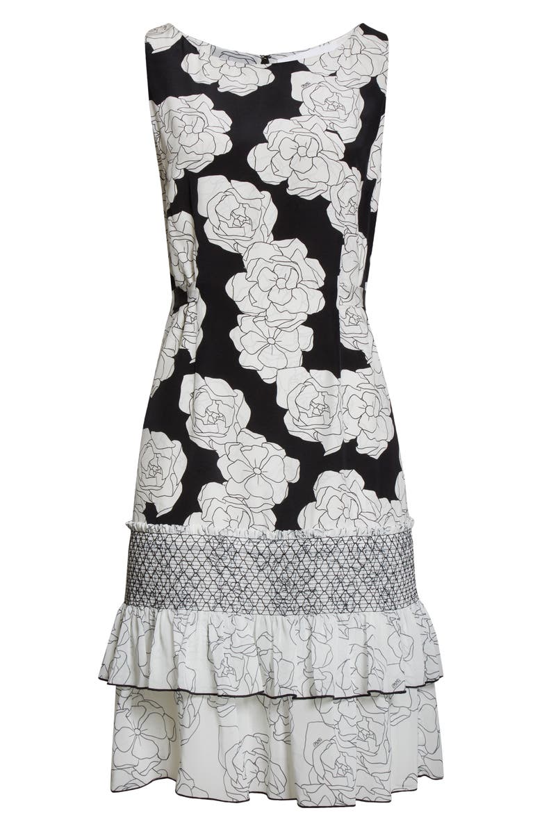  Chacha Ruffle Floral Silk Dress, Alternate, color, 