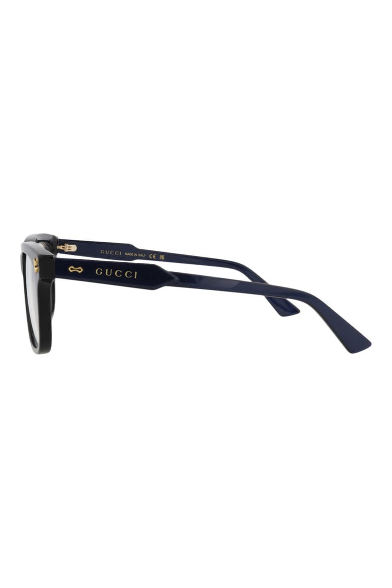 55mm Square Optical Glasses, Alternate, color, BLUE BLUE TRANSPARENT