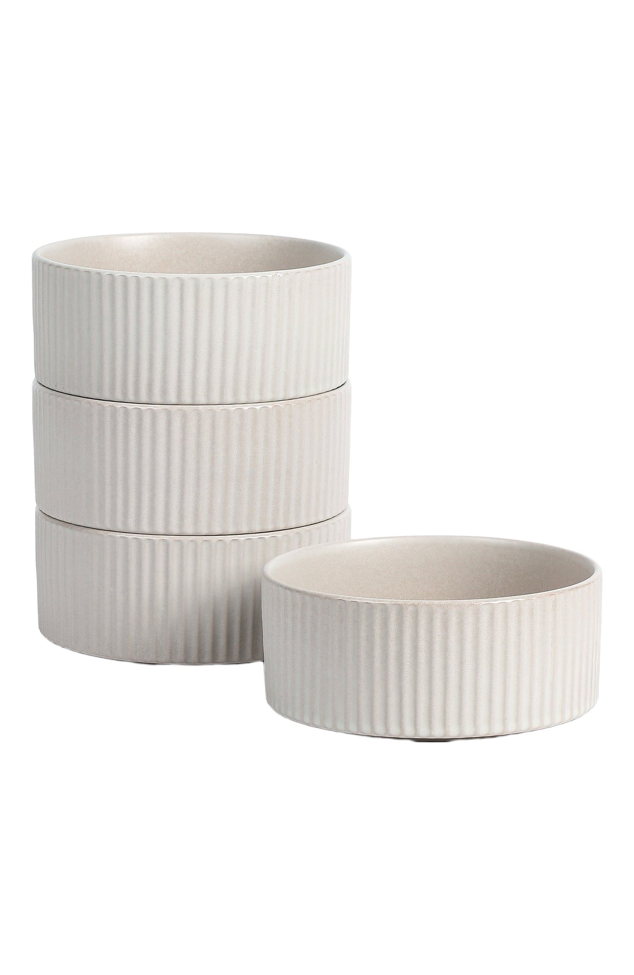 Stone Lain Haven Stoneware 4-Piece Bowl Set - Beige