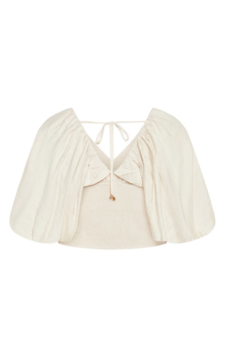 City Chic Peta Crop Top, Alternate, color, Oat