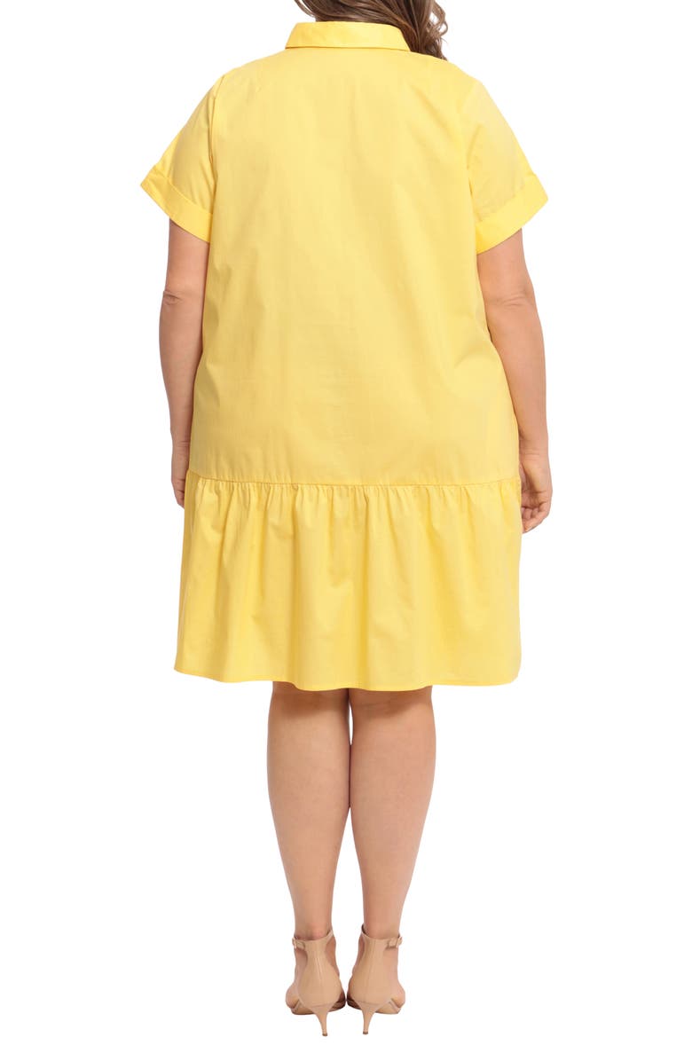 Donna Morgan Solid Stretch Cotton Dress, Alternate, color,