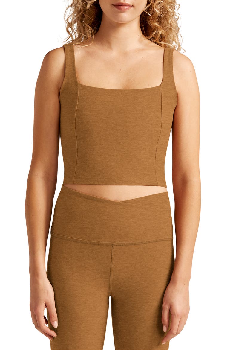 Spacedye Impress Crop Tank, Main, color, CARMEL TOFFEE HEATHE