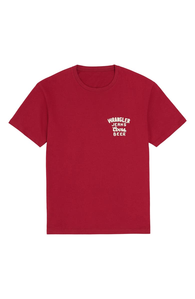 Wrangler x Coors<sup>®</sup> Embroidered Logo T-Shirt, Alternate, color, Banquet Red