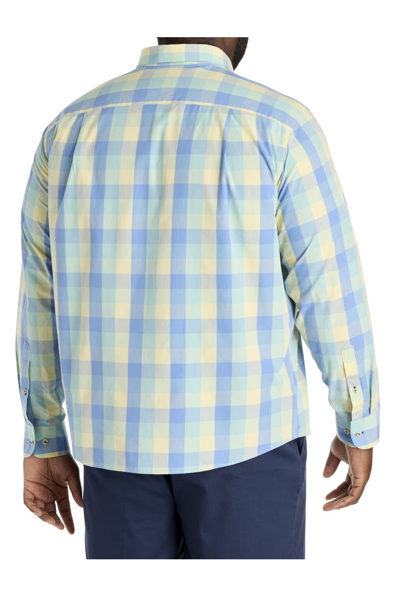 Big & Tall Vintage-Washed Stratford Sport Shirt, Alternate, color, YELLOW