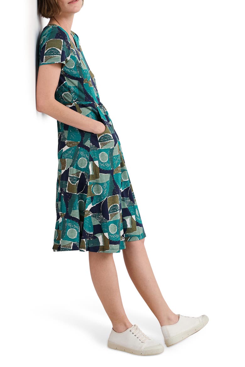 Enor Abstract Print Organic Cotton T-Shirt Dress, Main, color, PENWITH ABSTRACT EMULSION