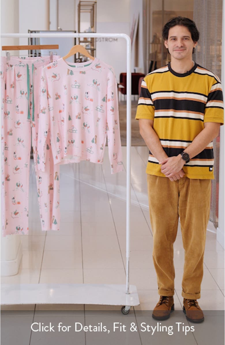 Peace & Pawlidays Peachy Waffle Knit Pajamas, sales video thumbnail