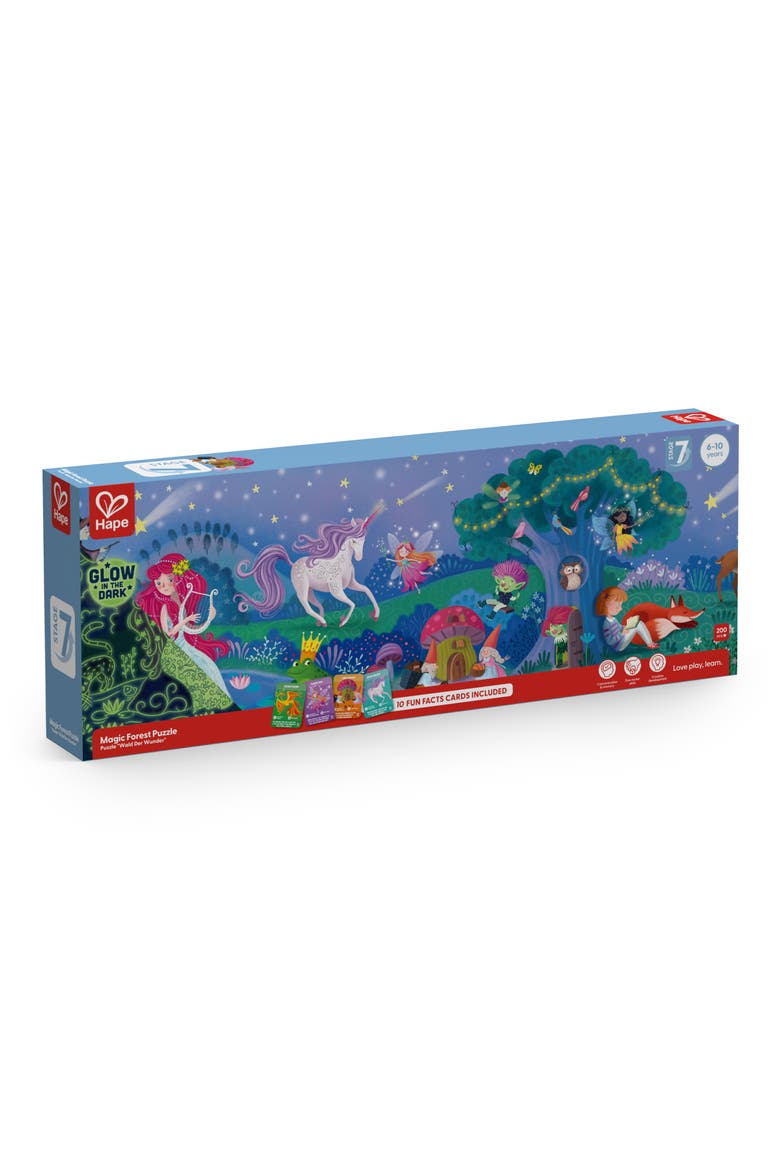 Magic Forest Puzzle 200-Piece Glow-in-the-Dark Puzzle, Alternate, color, MULTIPLECOLOR