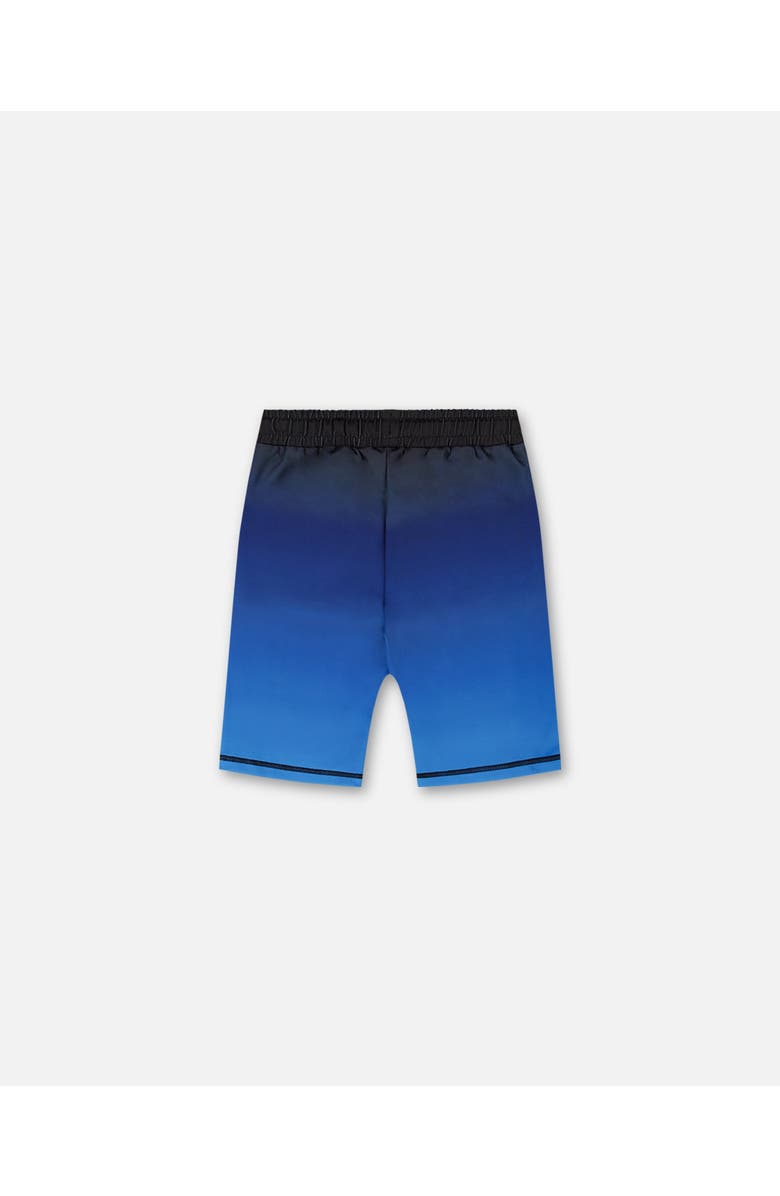 Deux par Deux Boy's Athletic Shorts Blue And Black, Alternate, color, Blue And Black