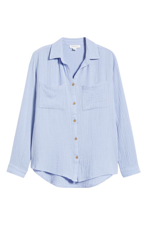 Micaela Cotton Button-Up Shirt