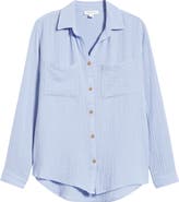 beachlunchlounge Micaela Cotton Button-Up Shirt