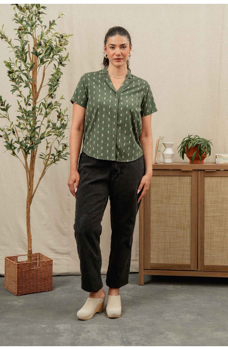 Bridge & Burn Wren Shirt, Alternate, color, Thyme Arrows