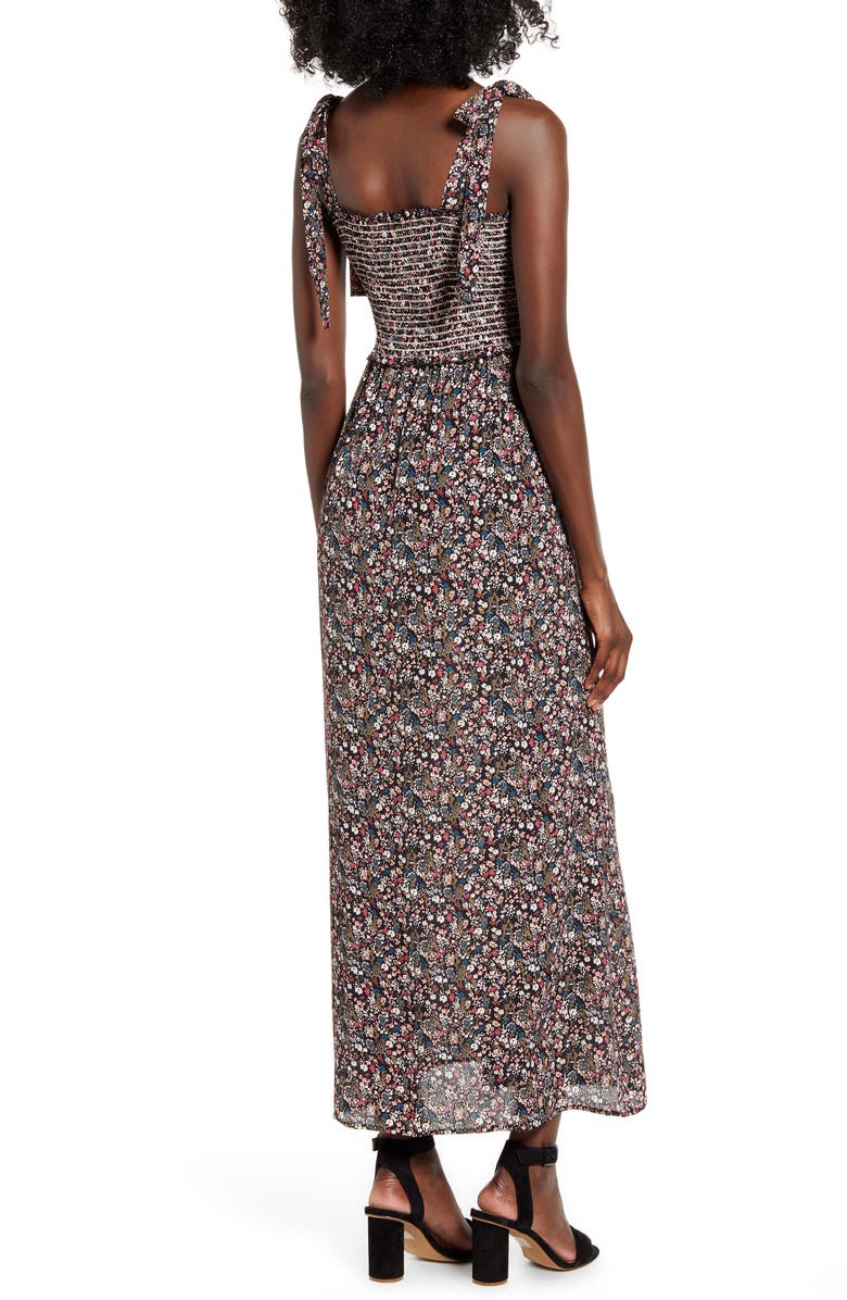 Angie Floral Smocked Maxi Dress, Alternate, color, 