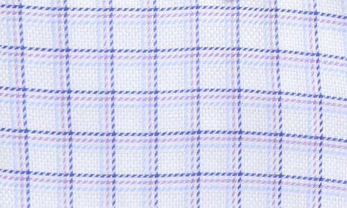 David Donahue Trim Fit Windowpane Cotton Dress Shirt In Multi