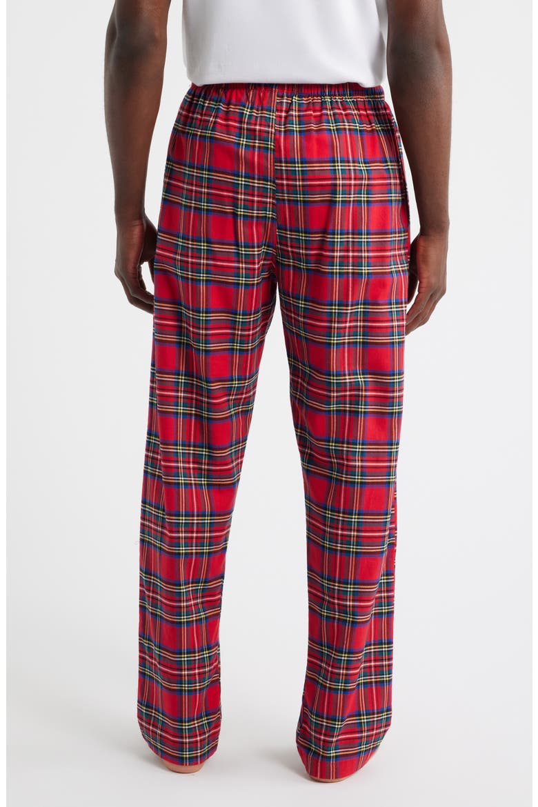 Yarn Dyed Plaid Flannel Pajama Pants, Alternate, color, RED PLAID