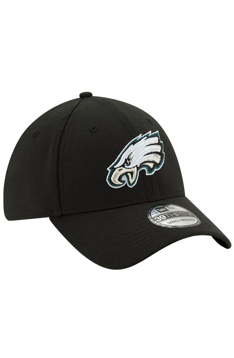 New Era Men's New Era Black Philadelphia Eagles 39THIRTY Fitted Hat, Alternate, color,