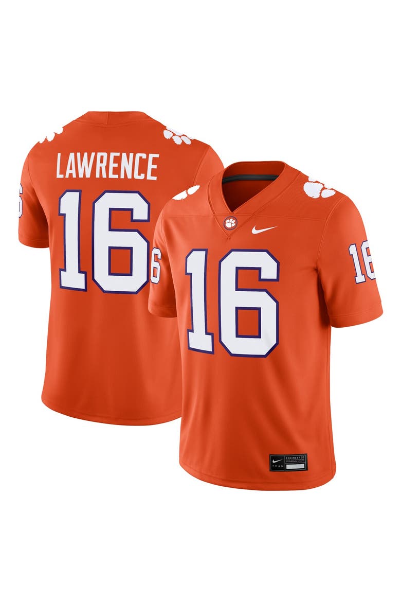 Men's Nike Trevor Lawrence Orange Clemson Tigers Alumni Game Jersey, Alternate, color, Orange