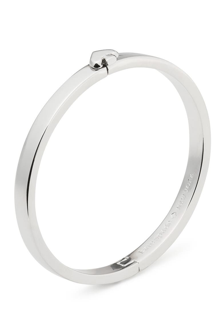 everyday spade slim bangle bracelet, Alternate, color, SILVER