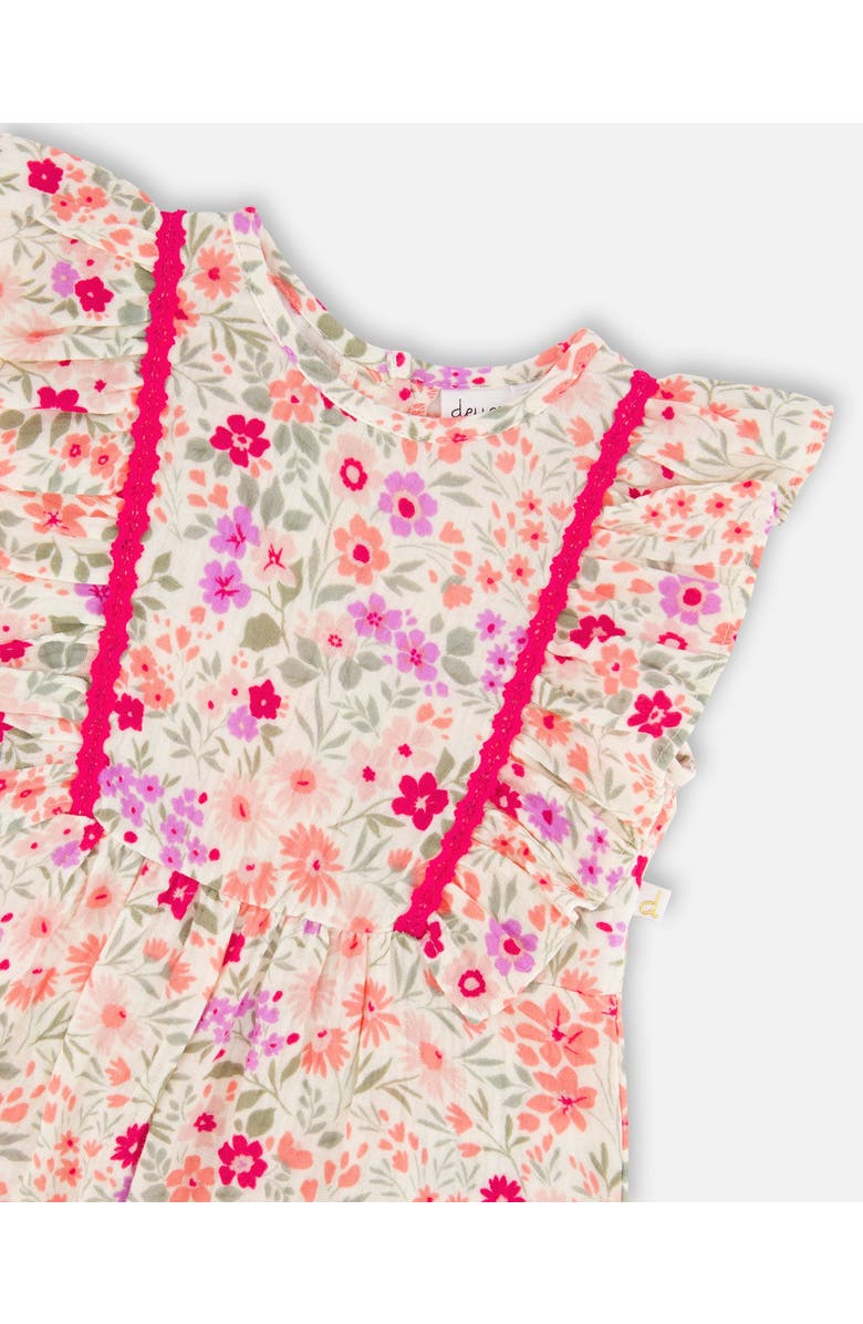 Deux par Deux Sleeveless Muslin Flowers Jumpsuit, Alternate, color, Off White Printed Flowers