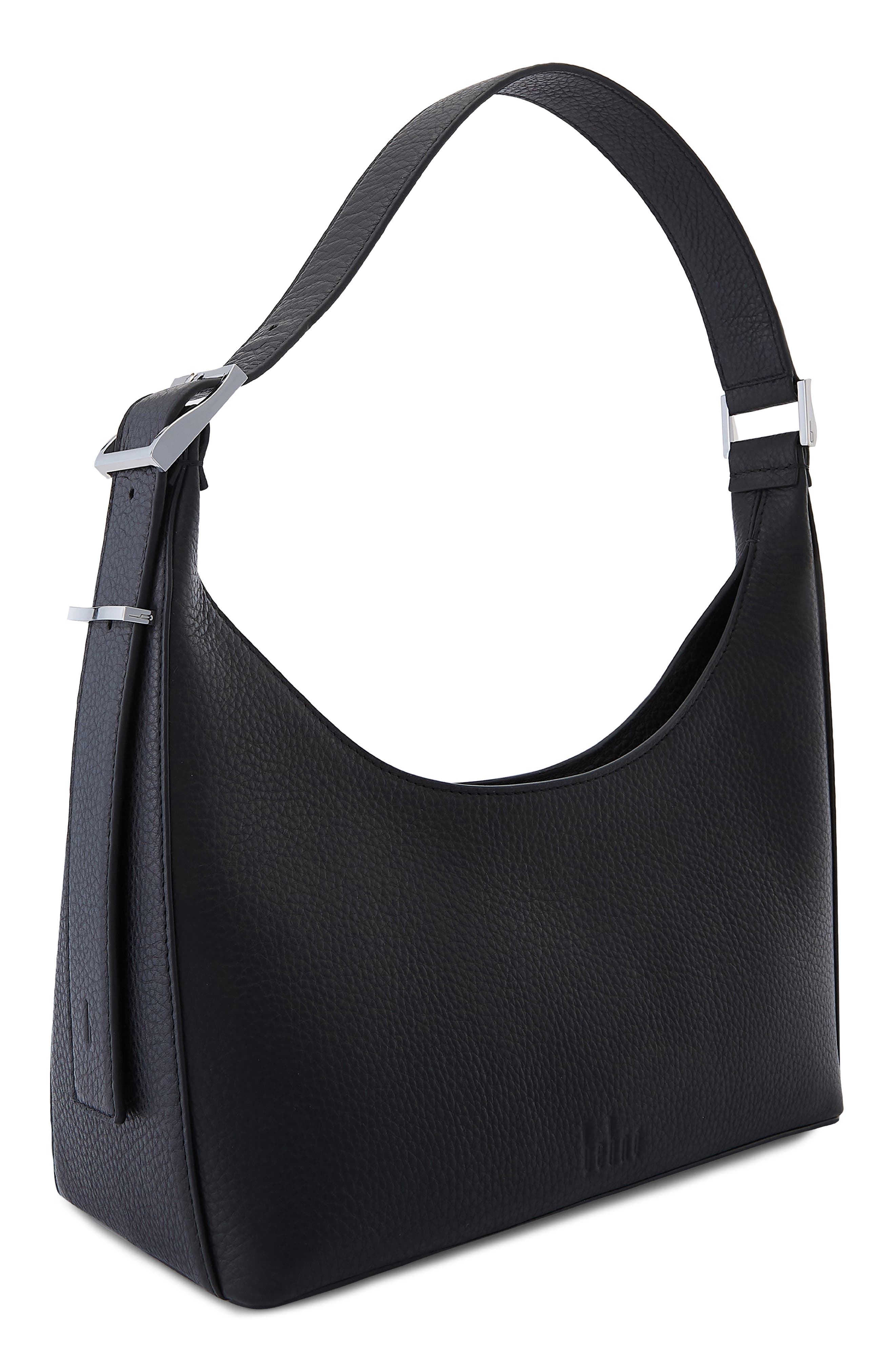behno Danny Flatiron Pebble Leather Shoulder Bag, Alternate, color, 