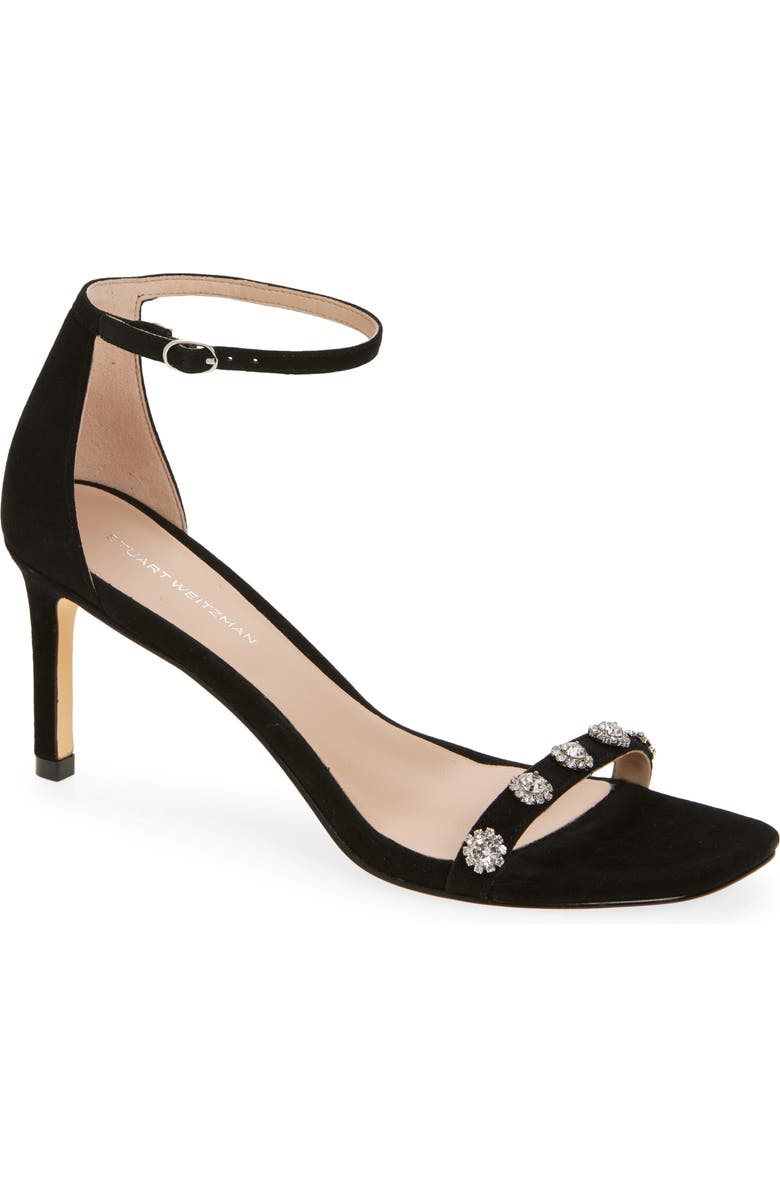 Stuart Weitzman Justina 75 Sandal, Main, color, Black