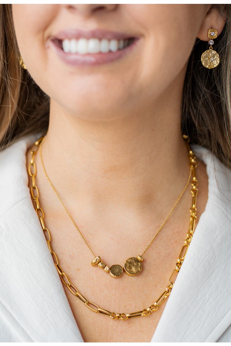 Orbit Necklace, Alternate, color, Gold