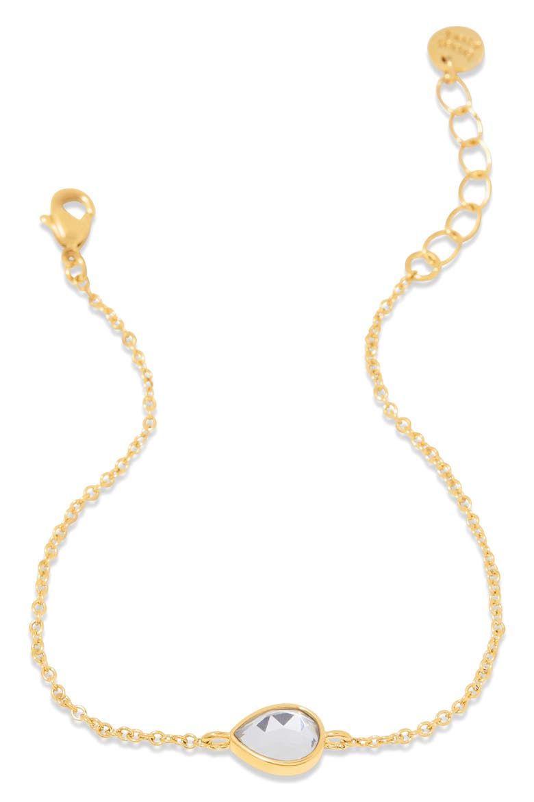 Cecilia Crystal Station Bracelet, Alternate, color, GOLD
