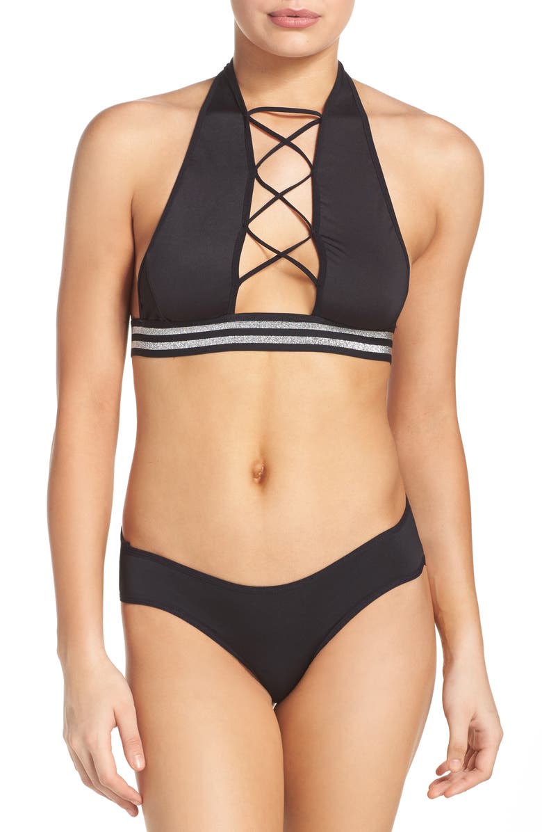 Hauty Hyperspeed Halter Bralette & Bikini, Main, color,