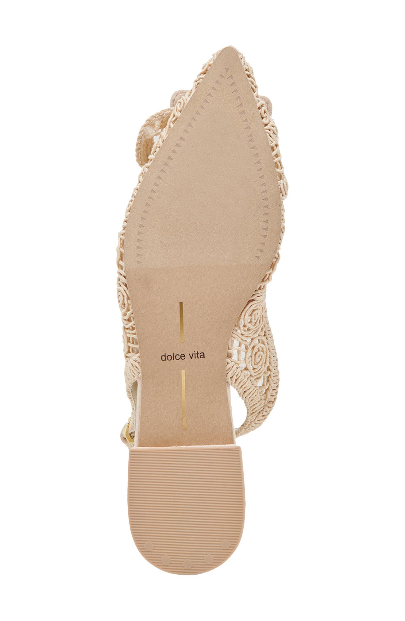 Dolce Vita Pauley Pointed Toe Slingback Flat, Alternate, color, Natural Macrame