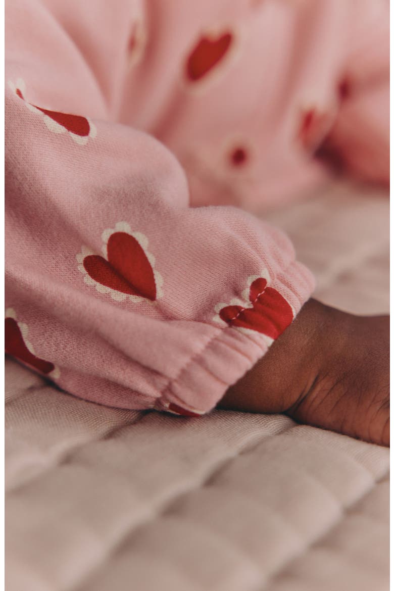 Kids' Heart Frill Sweatshirt & Pants Set, Alternate, color, PINK