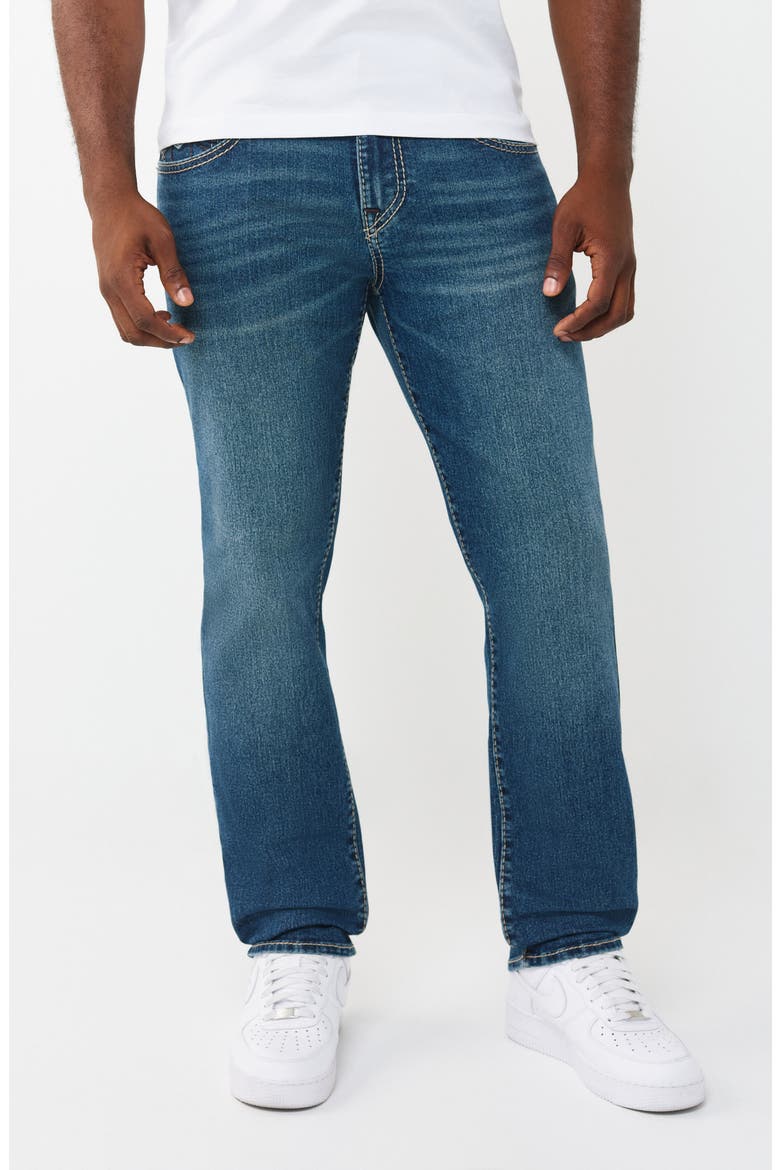 Geno Big T Flap Pocket Slim Fit Jeans, Main, color, MEDIUM BLUE COMET