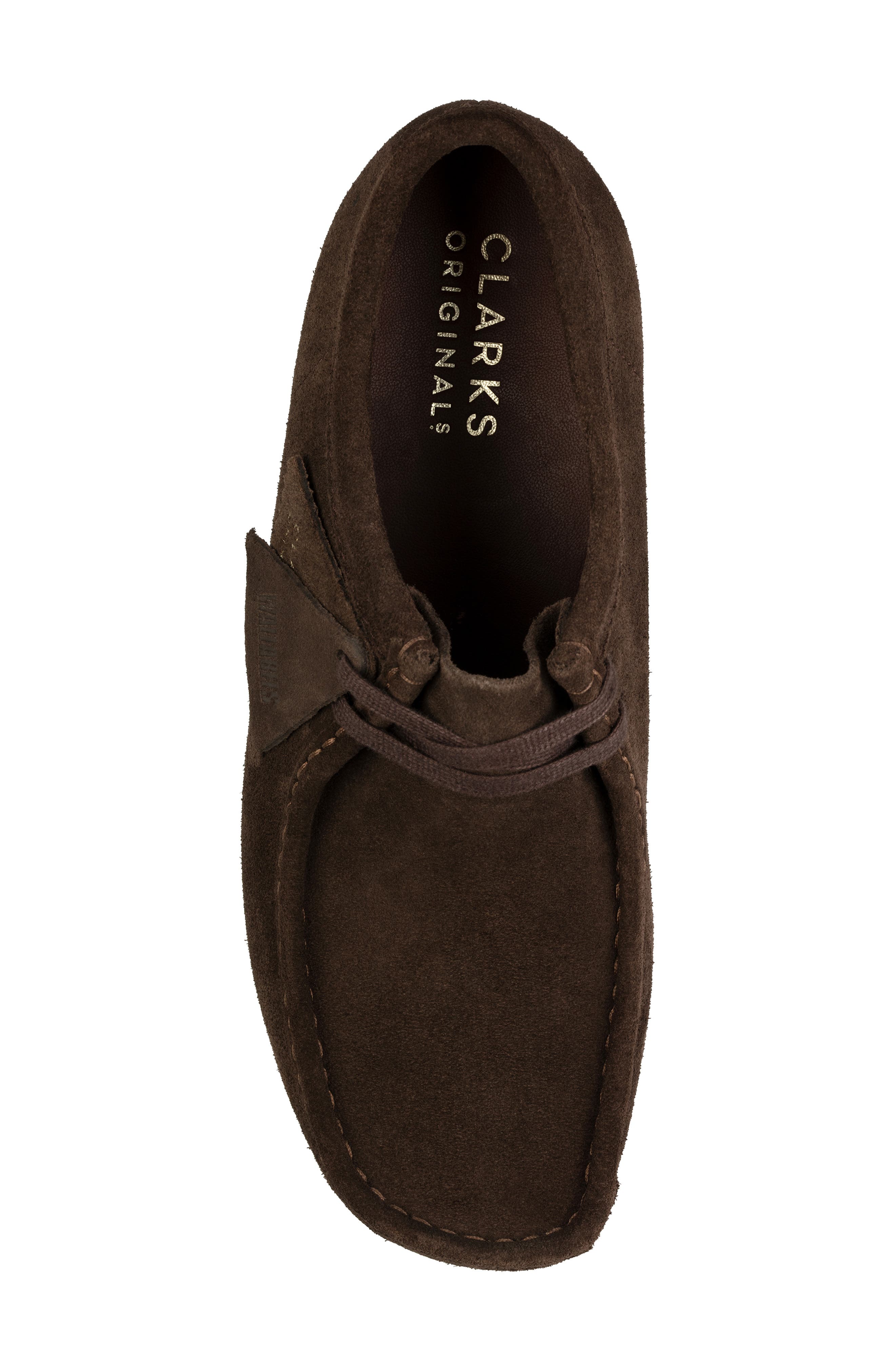 Clarks® 'Wallabee' Moc Toe Derby, Alternate, color, DARK BROWN