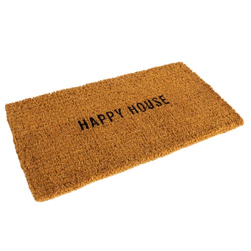 Storied Home "HAPPY HOUSE" Large Coir Doormat in Natural  product