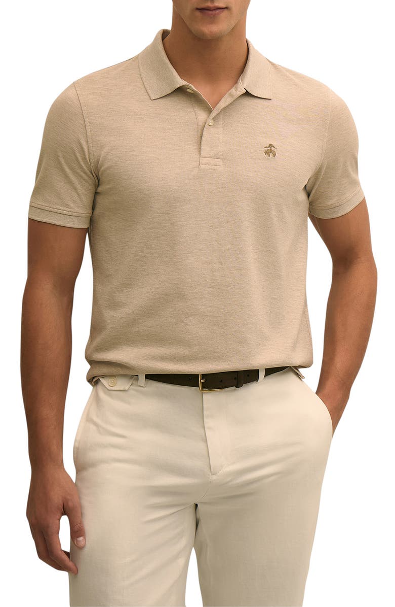 Brooks Brothers Solid Cotton Pique Polo, Main, color, Bros