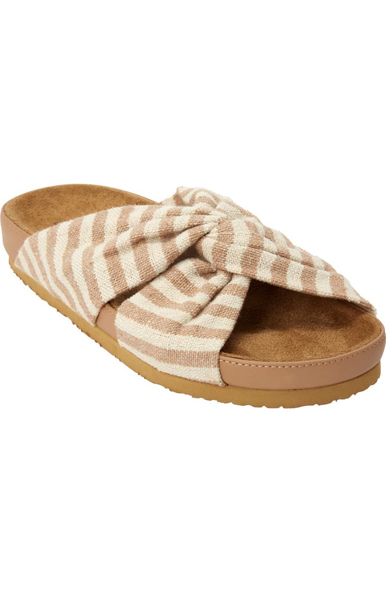 Comfortview The Reese Slip On Footbed Sandal, Main, color, Khaki