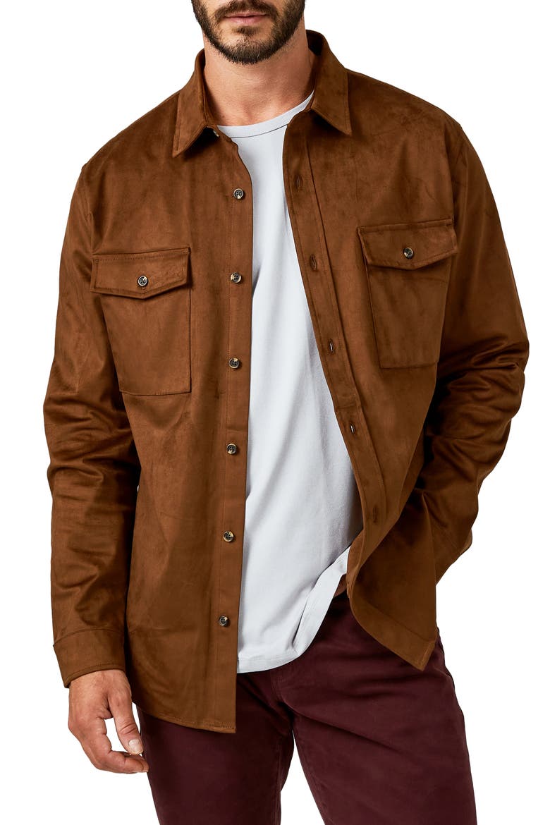 Country Road Faux Suede Shirt Jacket, Main, color, AUTUMN