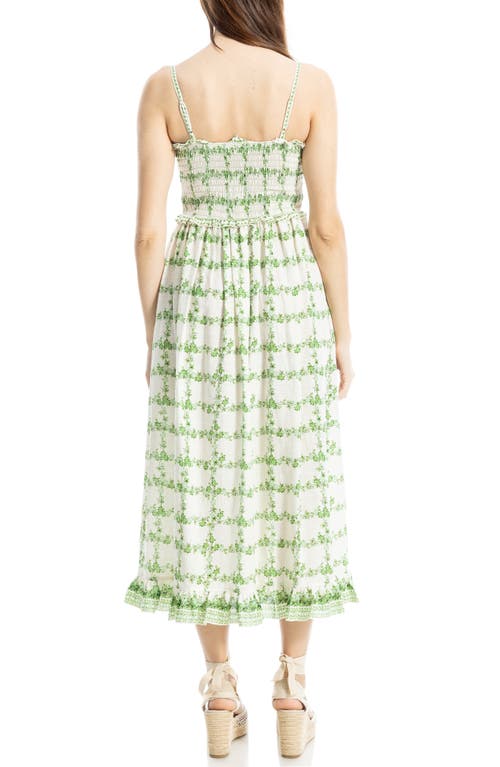 Max Studio Ruffle Printed Midi Sundress