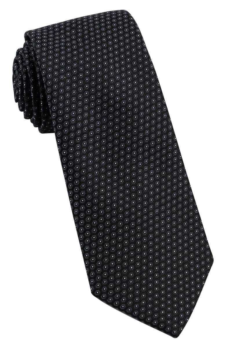 W.R.K Neat Silk Tie, Main, color, Black