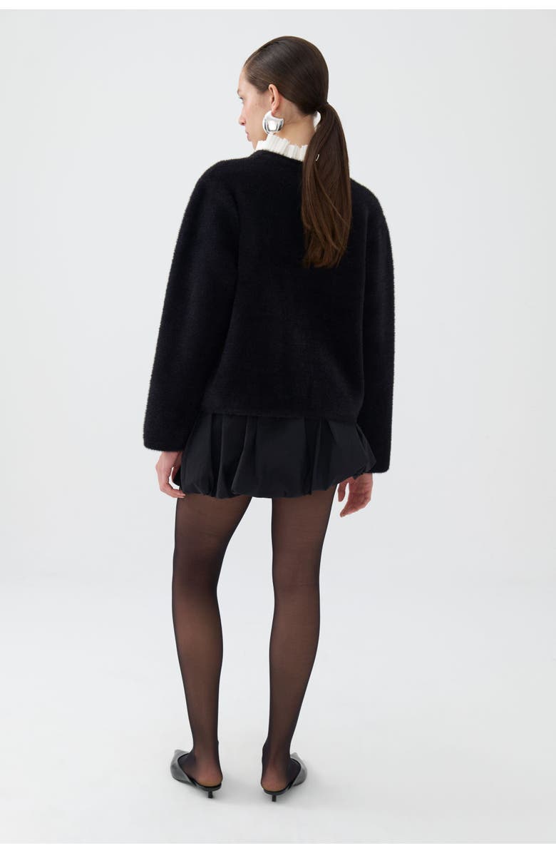 Nocturne Crystal Embellished Buttoned Cardigan, Alternate, color, 