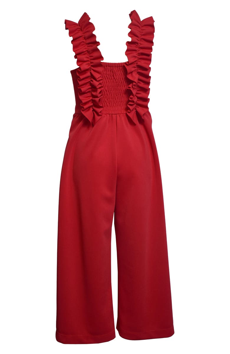 Iris & Ivy Kids' Bow Jumpsuit, Alternate, color, Red