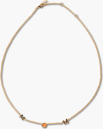 Nickel & Suede Basketball Mom Necklace