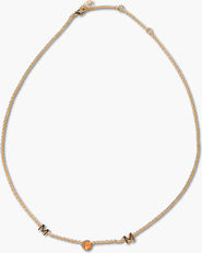 Nickel & Suede Basketball Mom Necklace