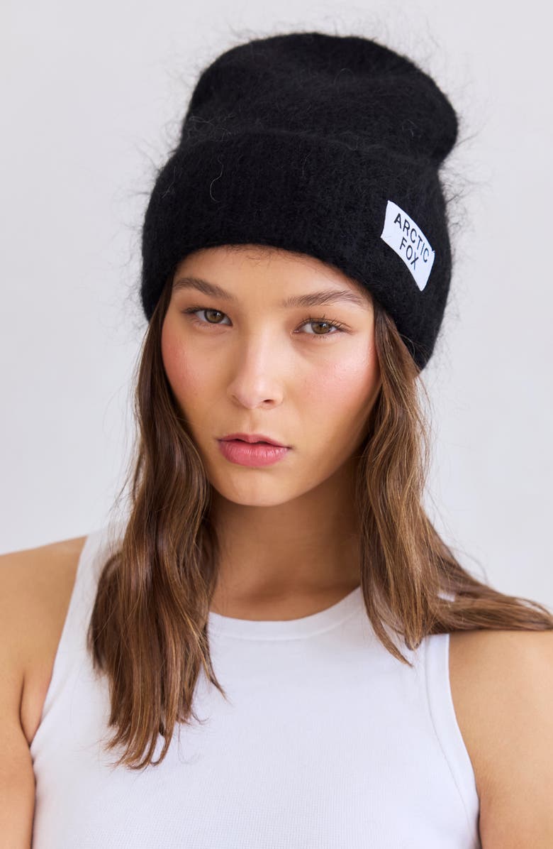 Arctic Fox & Co The Mohair & Merino Wool Blend Beanie, Alternate, color, Ebony Black